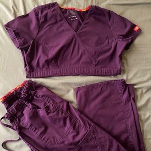 Purple dickies scrub set